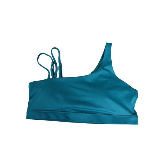 ZYIA Active Teal Blue Textured Asymmetrical Sports Bra Womens XXL Activewear Gym - Picture 5 of 6